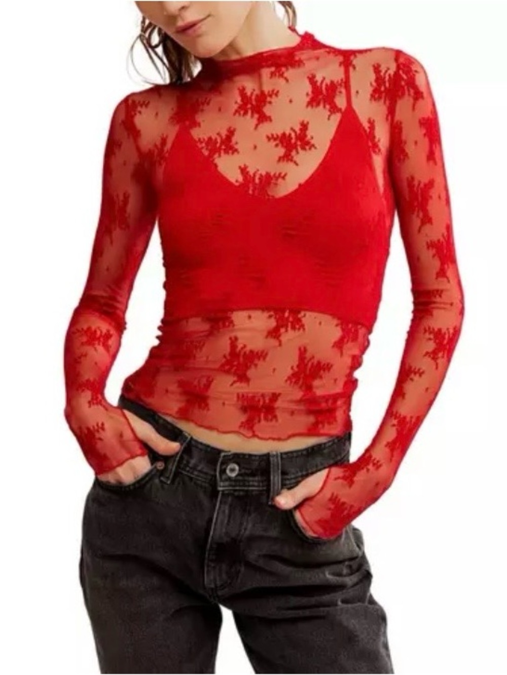 NWT Free People Lady Lux Layering Top